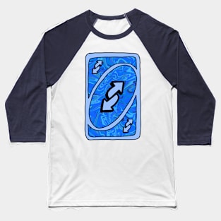 Trippy blue Uno reverse card Baseball T-Shirt